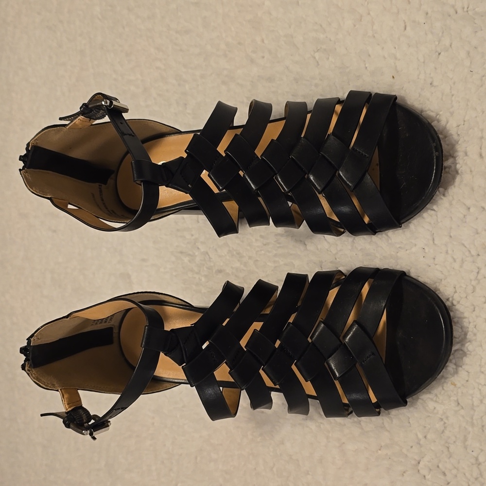 XOXO Black Strappy Heels - Picture 4 of 12